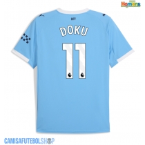 Camisa de time de futebol Manchester City Jeremy Doku #11 Replicas 1º Equipamento 2025-26 Manga Curta